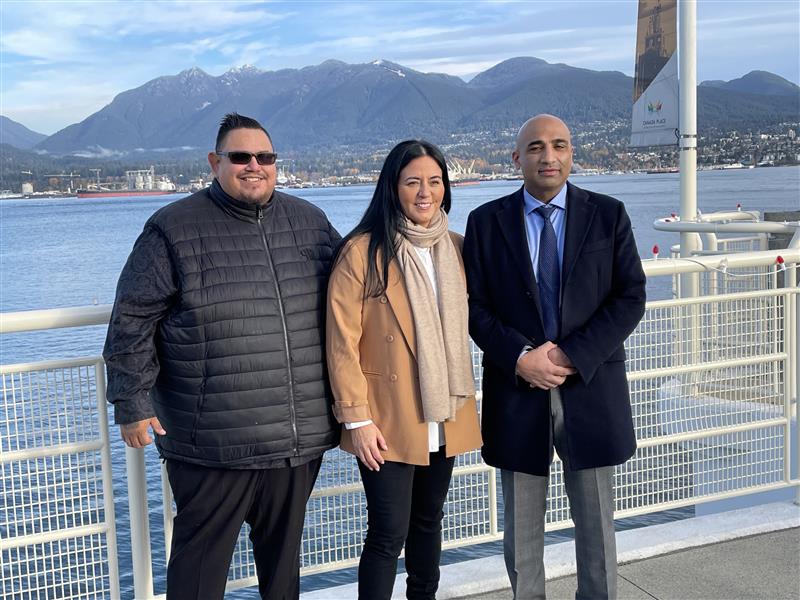 Staff working with clients